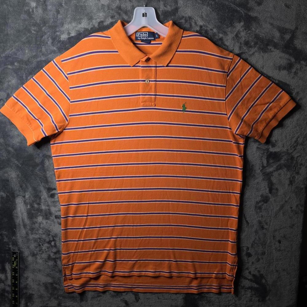 Polo Ralph Lauren Vtg Striped Mens Polo Sz Large